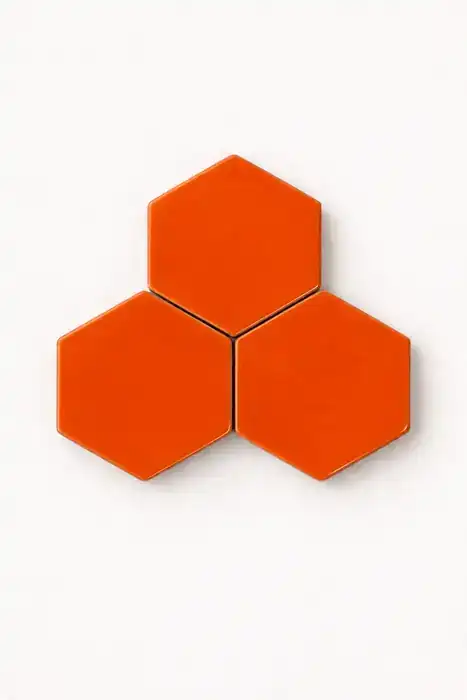 Hexagonito Deslavado Naranja
